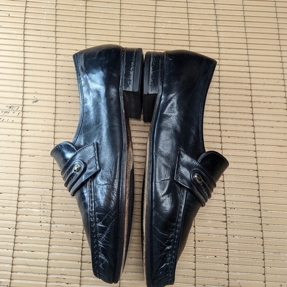 Florsheim Men's Loafer Size 12 EEE Como Black Leather Dress Shoes - Picture 6 of 11